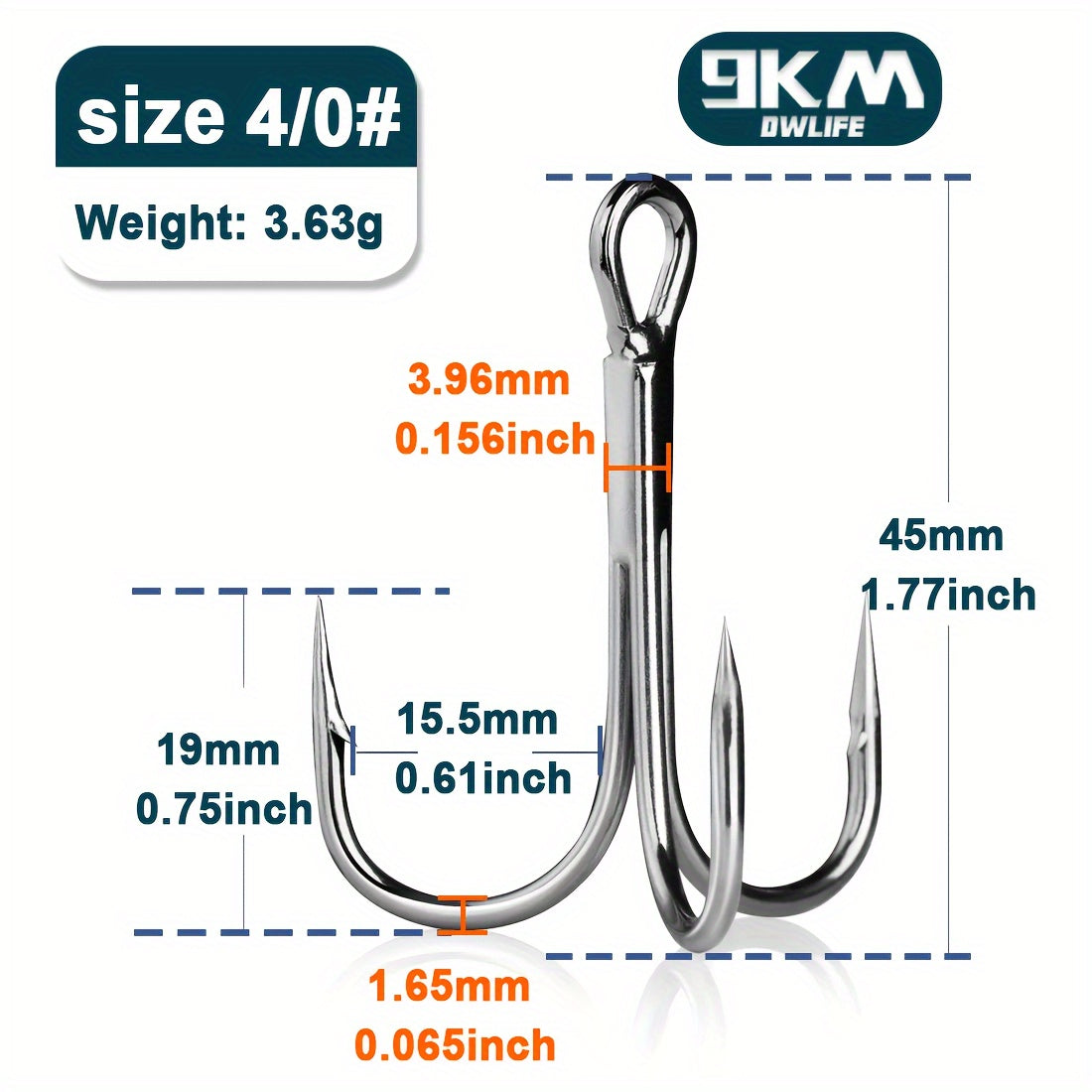 Fishing Trip Essential – Saltwater, Freshwater – 9km 50pcs Fishing Treble Hooks Brabed Sharp Triple Sea – Reliable Angler Setup for US Anglers