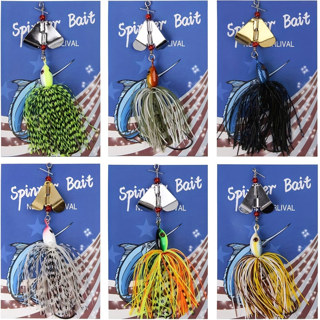 Fishing Lure Kit – Saltwater, Freshwater, Bass, Trout – Spinnerbait Fishing Lures Featuring Multicolored Buzzbaits Bass Trout Salmon – Built for Weekend Anglers for US Anglers