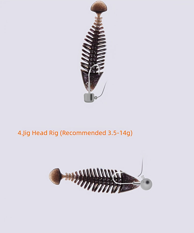 Freshwater Fishing Lures – Freshwater, Lifelike Action, Bass – 18pcs Segment Bone Jointed Fish Soft Lure Fishing German – Dependable Freshwater & Saltwater Use for US Anglers