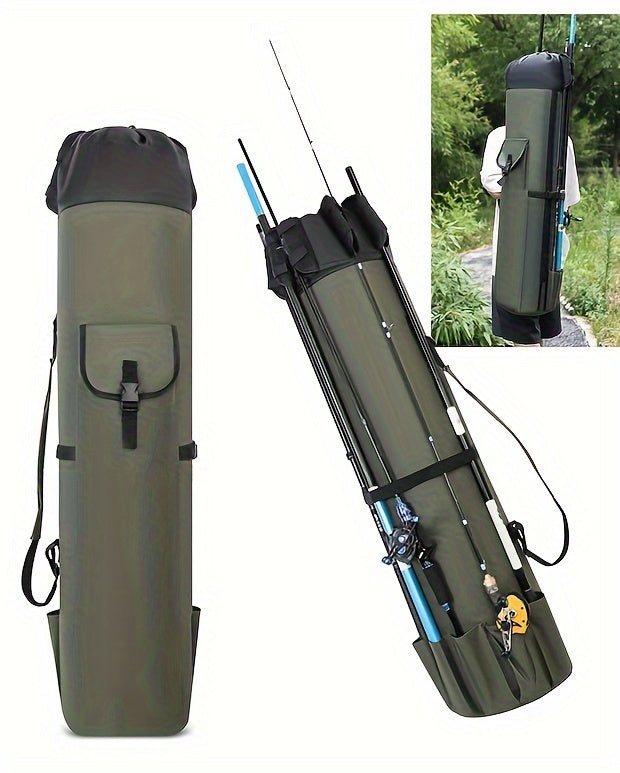Carbon Fishing Rod – Large Capacity – Green Fishing Rod Bag Durable Folding Gear Handbag Multifunctional – Built for Weekend Anglers for US Anglers
