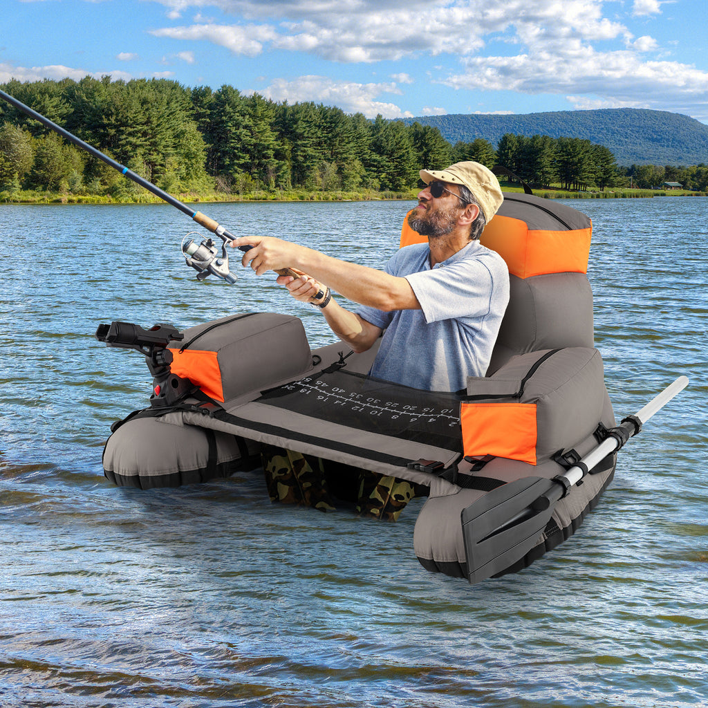 Fishing Rod – Portable – Safstar Portable Belly Boat Adults Inflatable Fishing Float Tube – Angler-Focused Outdoor Design for US Anglers