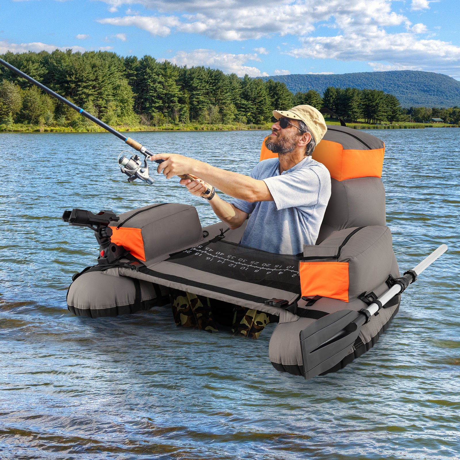 Fishing Rod – Portable – Safstar Portable Belly Boat Adults Inflatable Fishing Float Tube – Angler-Focused Outdoor Design for US Anglers