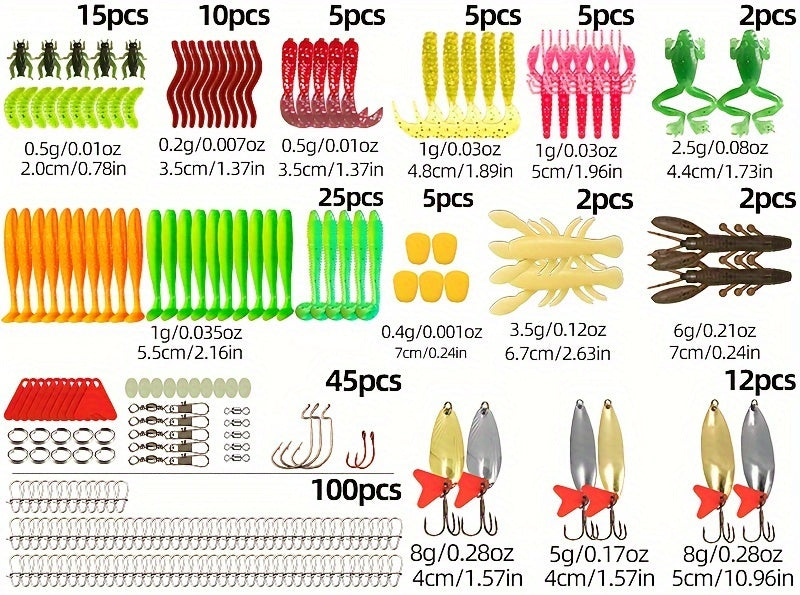 Bass Tackle Kit – Angler-Focused Outdoor Design – 82pcs 93pcs 32pcs 43pcs 165pcs 110pcs 252pcs 361pcs Fishing – Versatile Water-Ready Design for US Anglers