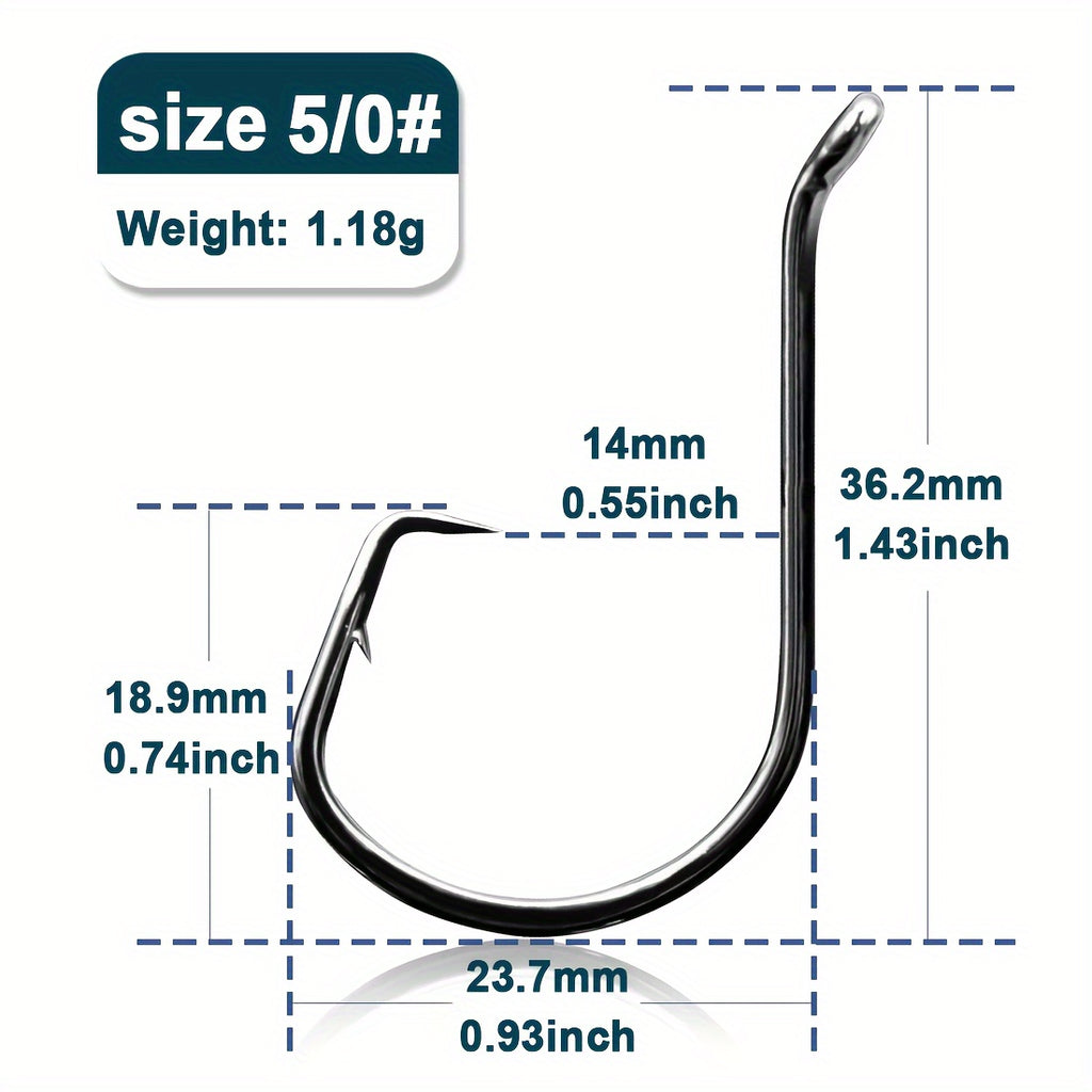 Artificial Fishing Lures – Saltwater, Bass – 9km 50pcs Circle Fishing Hooks Offset Carp Live Bait – Reliable Angler Setup for US Anglers