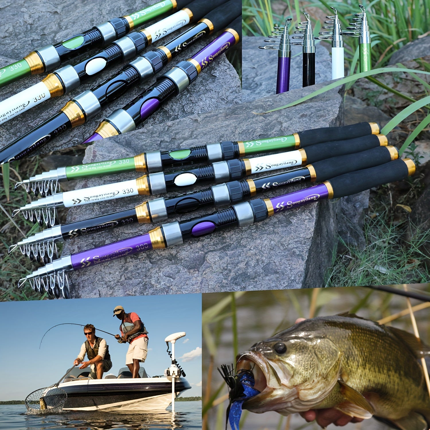 Angler Fishing Rod – Portable, Bass – Sougayilang Telescopic Fishing Rods 70. 87 129. 92 Inch Glass Fiber – Dependable Freshwater & Saltwater Use for US Anglers