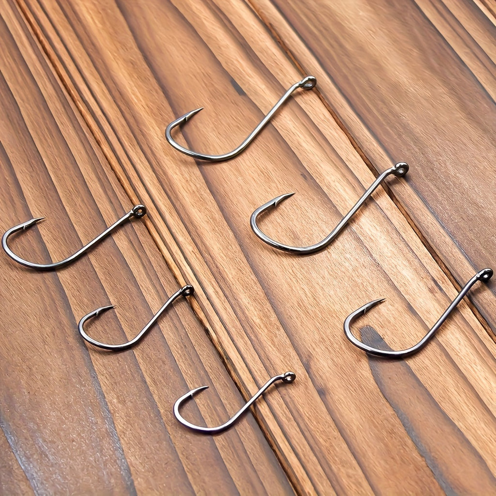 Outdoor Fishing Accessory – Carbon Fiber, Saltwater, Freshwater – 100 High Strength Corrosion Resistant Octopus Hooks Saltwater Freshwater – Versatile Water-Ready Design for US…