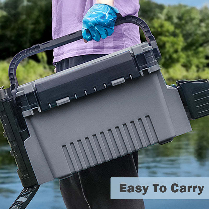 Fishing Rod – Field-Ready Performance – Multifunctional Fishing Tackle Box Extra Large Gray Black Rod – Practical Gear for Every Cast for US Anglers