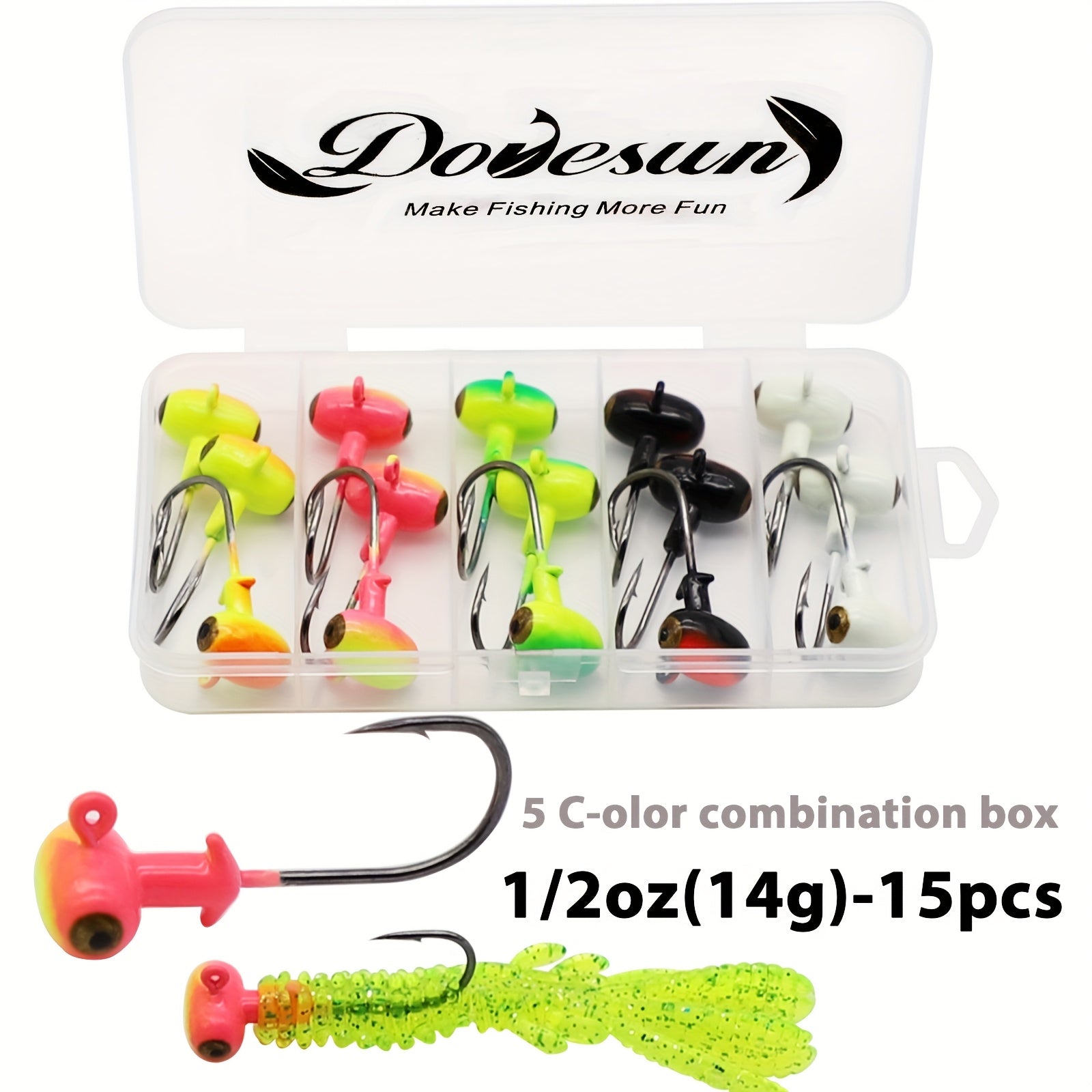 Fishing Gear Backpack – Saltwater, Freshwater, Bass, Crappie – Dovesun Fishing Jig Heads Hooks 40pcs Football Head Eyes – Compact Tackle Solution for US Anglers