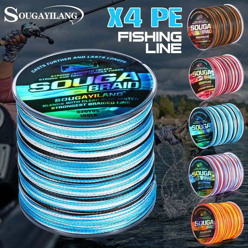 Angler Terminal Tackle – Bass – Sougayilang Ultra Durable Strand Braided Fishing Line 320yds 300m – Compact Tackle Solution for US Anglers