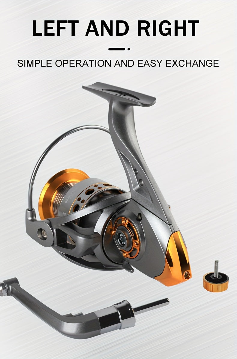 Fishing Reel – Saltwater, Freshwater – Aluminum Alloy Metal 5. 2 Gear Ratio 1000 7000 Series – Practical Gear for Every Cast for US Anglers