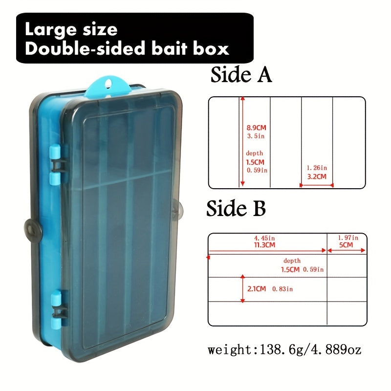 Fishing Tackle Storage – Portable – Multi Functional Portable Fishing Tackle Box Two Sided Storage – Versatile Water-Ready Design for US Anglers