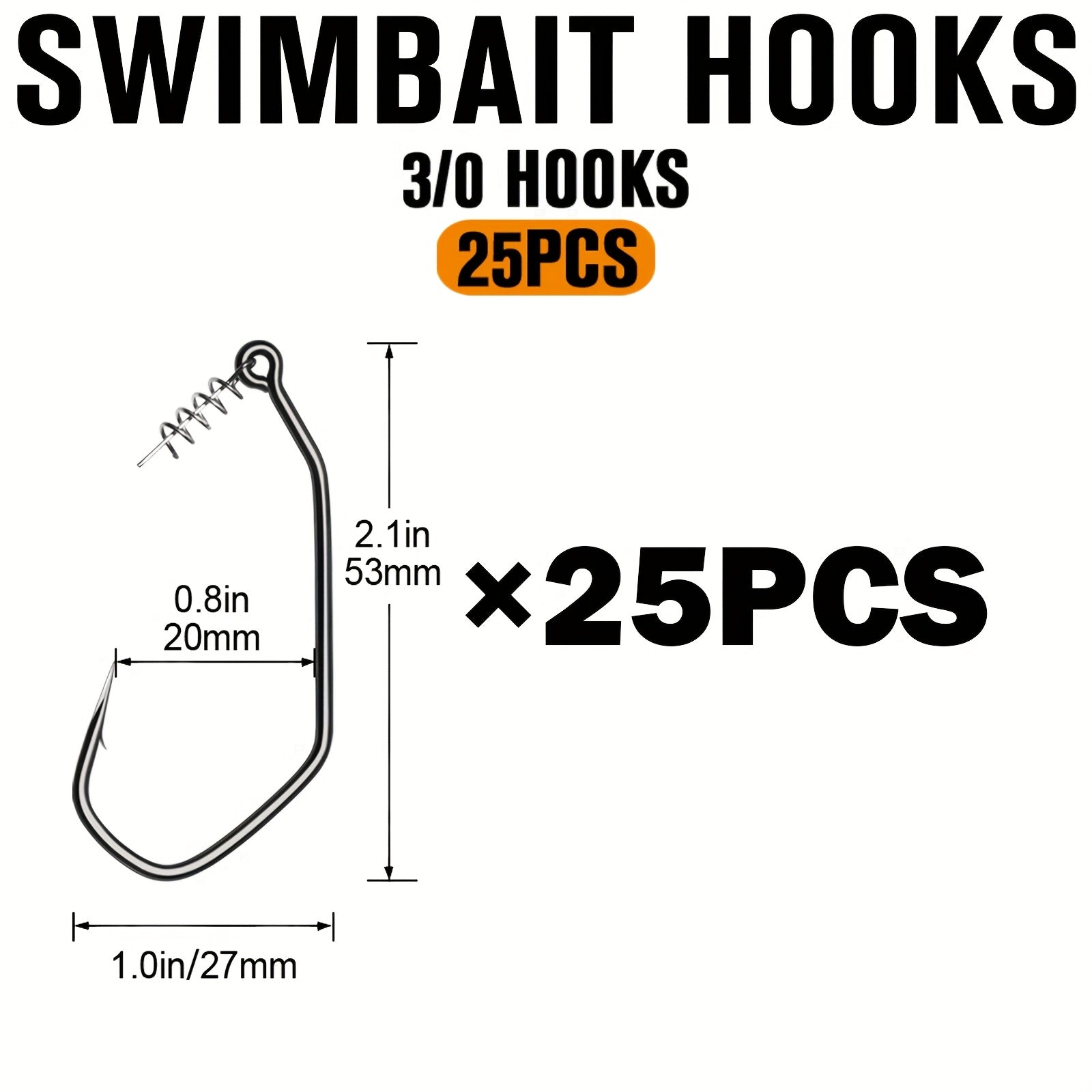 Bass Fishing Lures – Bass – 25pcs Twistlock Fishing Hooks Swimbait Bass Soft Plastic Centering – Built for Weekend Anglers for US Anglers