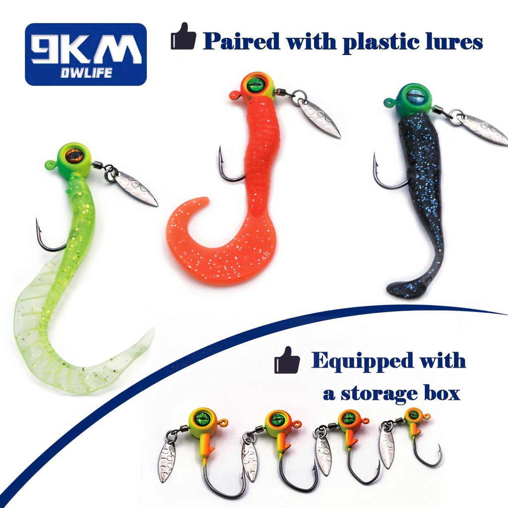 Artificial Fishing Lures – Carbon Fiber – 9km Premium Fishing Accessories 25pcs Lead Head Soft Bait – Reliable Angler Setup for US Anglers