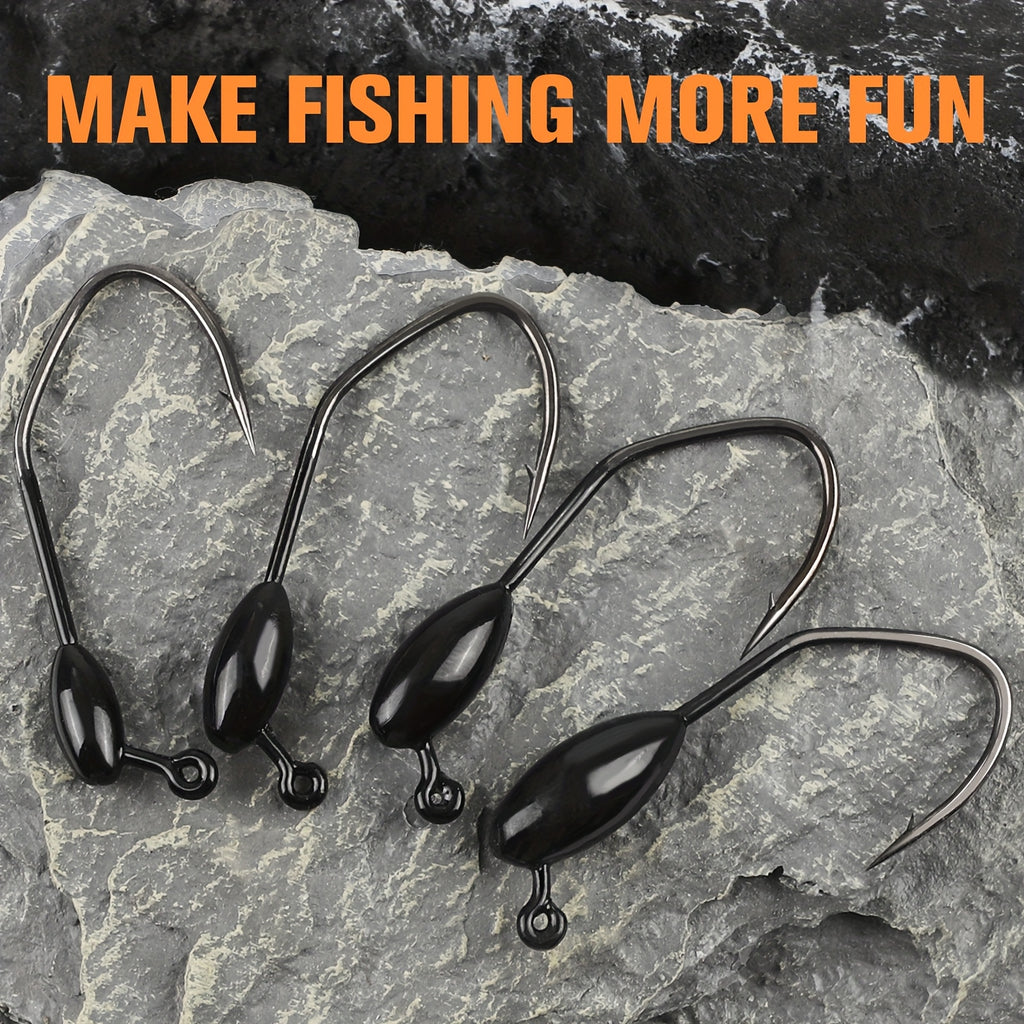 Bass Tackle Kit – Saltwater, Freshwater, Bass, Trout – Tube Jig Heads 15pcs Baits Fishing Jigs Strong Bass – Versatile Water-Ready Design for US Anglers