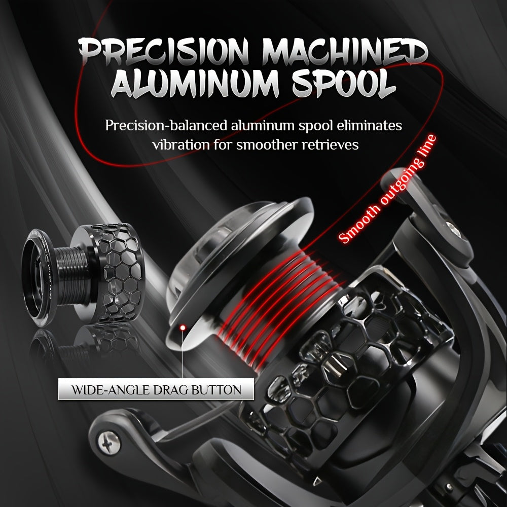 Freshwater Fishing Reel – Saltwater, Freshwater, Lightweight, Bass – Rooblinos Spinning Fishing Reel 5. 2 Gear Ratio Metal Body – Reliable Angler Setup for US Anglers