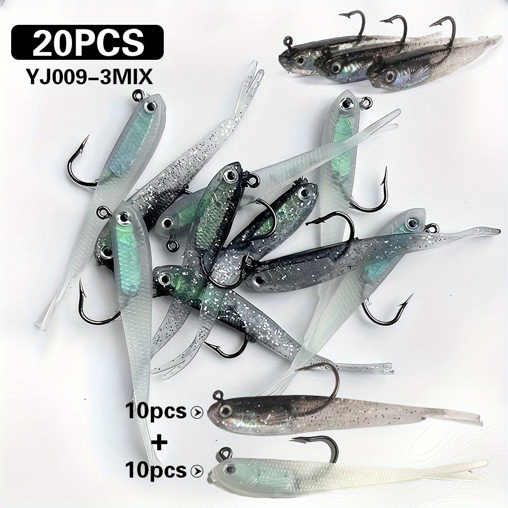 Fishing Tackle Bag – Saltwater, Bass – 20pcs Bionic Lure Bait Soft Bag Lead Fish Small – Angler-Focused Outdoor Design for US Anglers