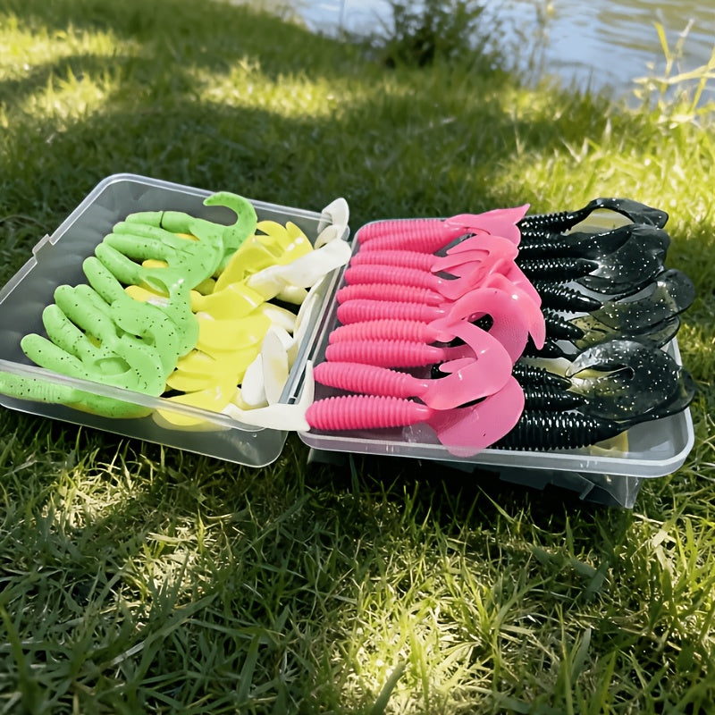Fishing Trip Essential – Freshwater, Bass – 50pcs Spiral Tail Swim Baits Fishing Lures Gear 1. 97 – Reliable Angler Setup for US Anglers