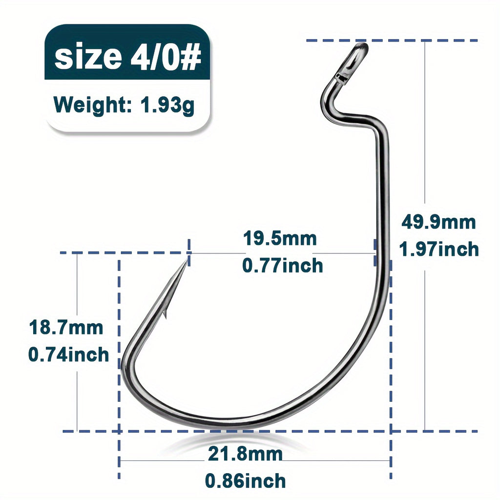 Artificial Fishing Lures – Freshwater – 9km 100pcs Wide Gap Offset Worm Fishing Hooks Jig – Reliable Angler Setup for US Anglers