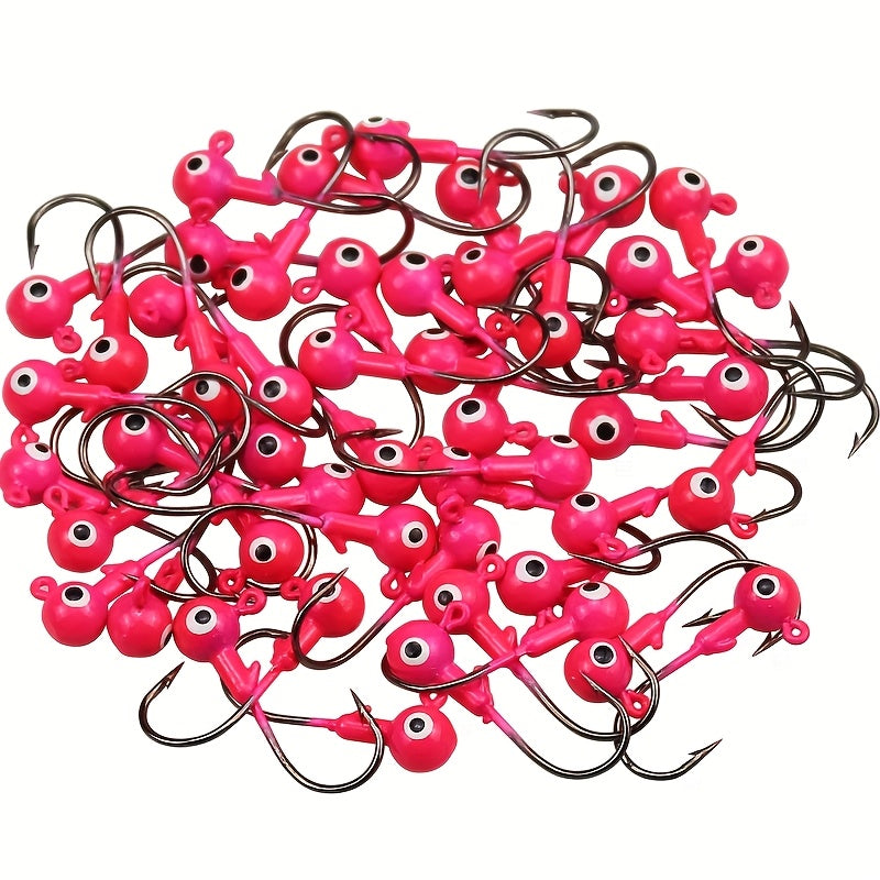 Bass Fishing Lures – Saltwater, Freshwater, Bass, Trout – 60pcs Heavy Duty Fishing Jig Heads Sharp Treble Hooks – Field-Ready Performance for US Anglers