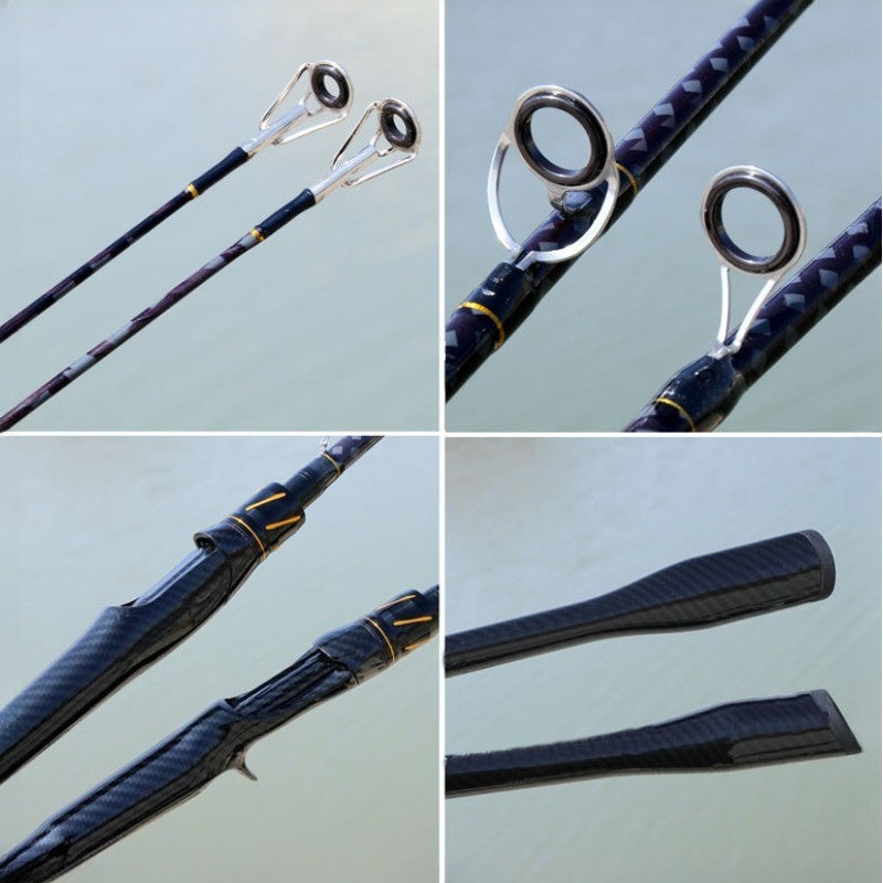 Fishing Rod – Carbon Fiber, Bass, Trout – Black Carbon Fiber Fishing Rod Tone Long Casting Comfortable – Angler-Focused Outdoor Design for US Anglers