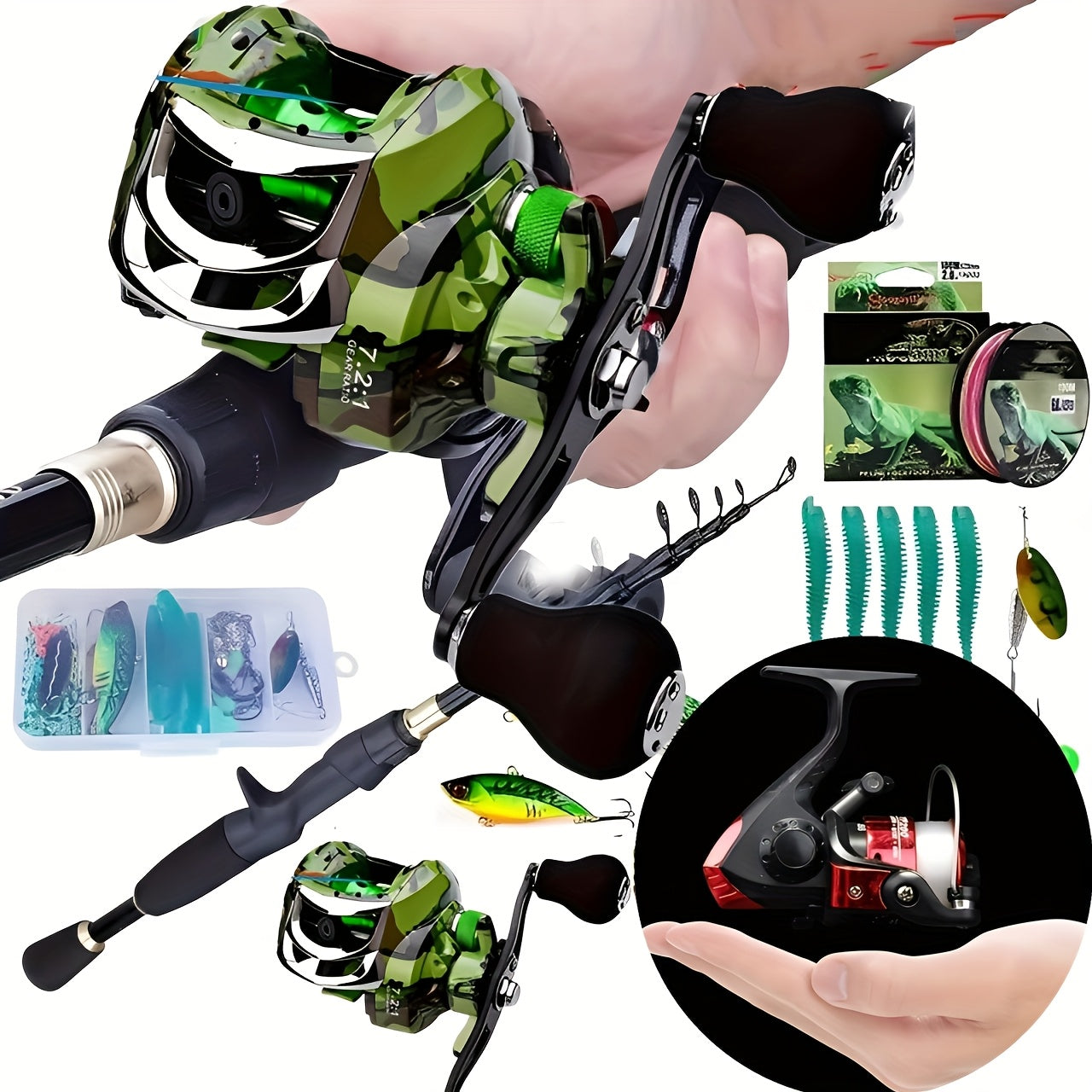 Freshwater Fishing Reel – Saltwater, Freshwater – High Efficiency Metal Fishing Reel Featuring Strong Drag Bearings – Reliable Angler Setup for US Anglers