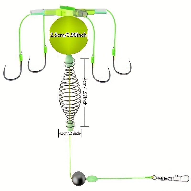 Fishing Rig Accessories – Practical Gear for Every Cast – Explosive Hook Rig Four Fishing Sharp Hooks Resistant Water – Dependable Freshwater & Saltwater Use for US Anglers