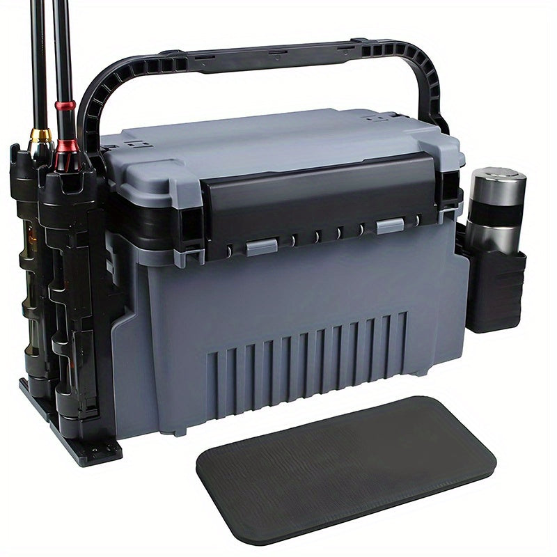 Fishing Rod – Field-Ready Performance – Multifunctional Fishing Tackle Box Extra Large Gray Black Rod – Practical Gear for Every Cast for US Anglers