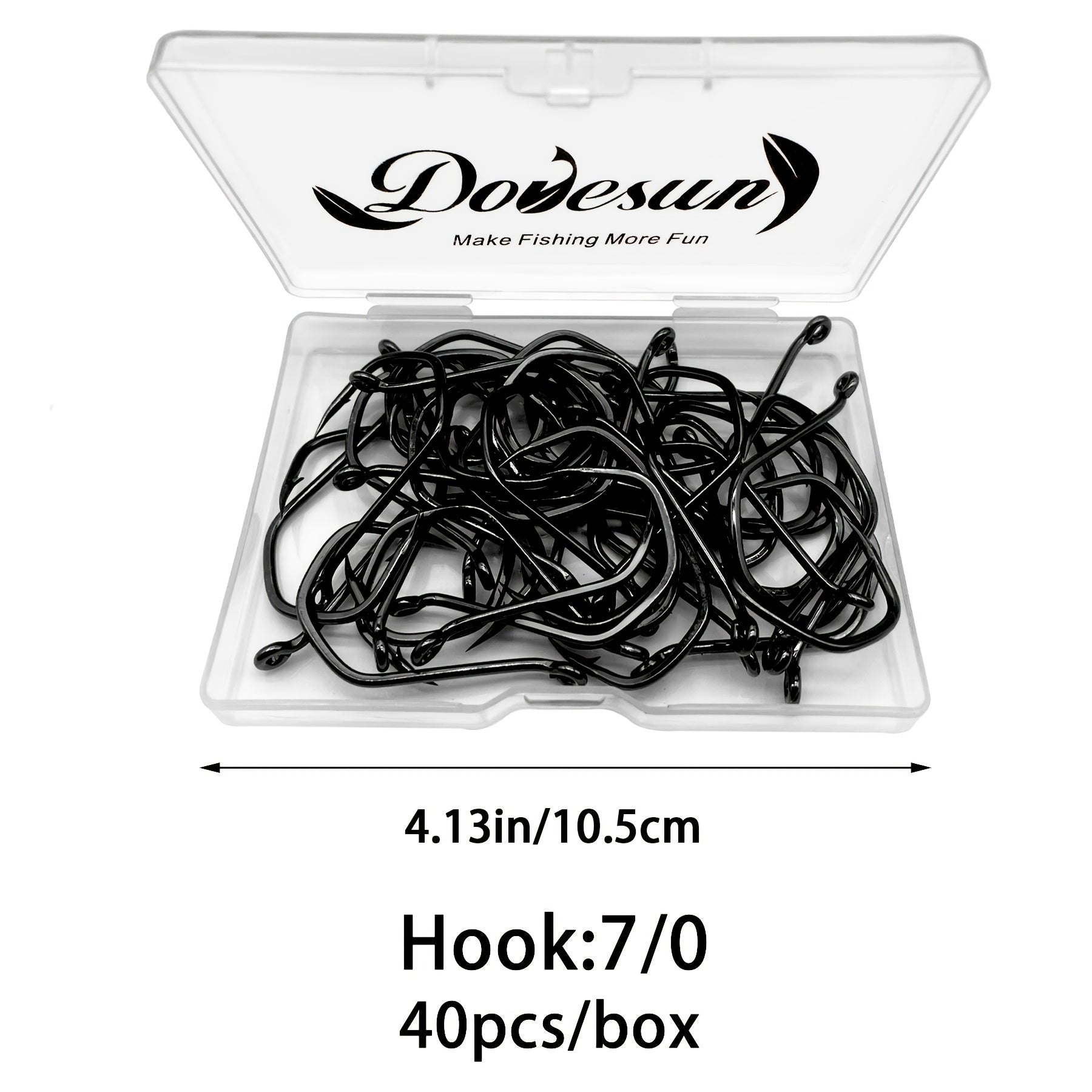 Fishing Trip Essential – Versatile Water-Ready Design – Doveusn 40pcs Catfish Hooks Offset Octopus Circle – Compact Tackle Solution for US Anglers