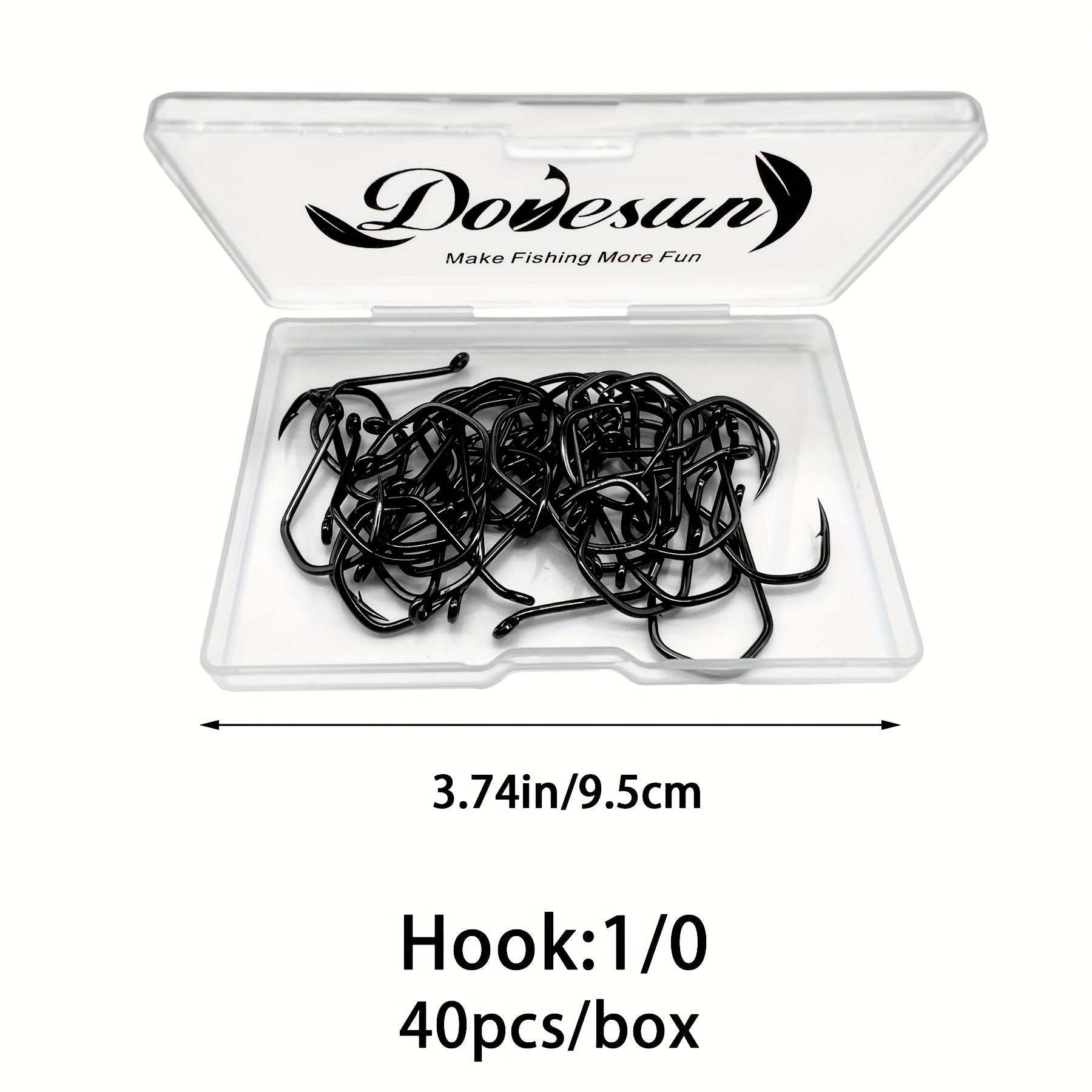 Fishing Trip Essential – Versatile Water-Ready Design – Doveusn 40pcs Catfish Hooks Offset Octopus Circle – Compact Tackle Solution for US Anglers