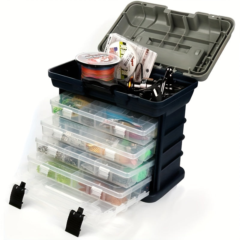 Fishing Tackle Storage – Portable – Fishing Tackle Box Portable Layers Sea Boat Accessory Case – Dependable Freshwater & Saltwater Use for US Anglers