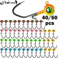 Fishing Lures – Bass, Crappie – Dovesun 50pcs Crappie Jig Heads Fishing Hooks Swimbait Head – Angler-Focused Outdoor Design for US Anglers