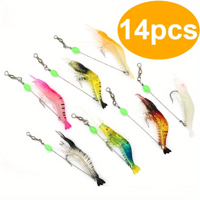 Fishing Lures – Field-Ready Performance – 14pcs Silicone Shrimp Fishing Lures 3. 15 Inch Realistic Biomimetic – Practical Gear for Every Cast for US Anglers