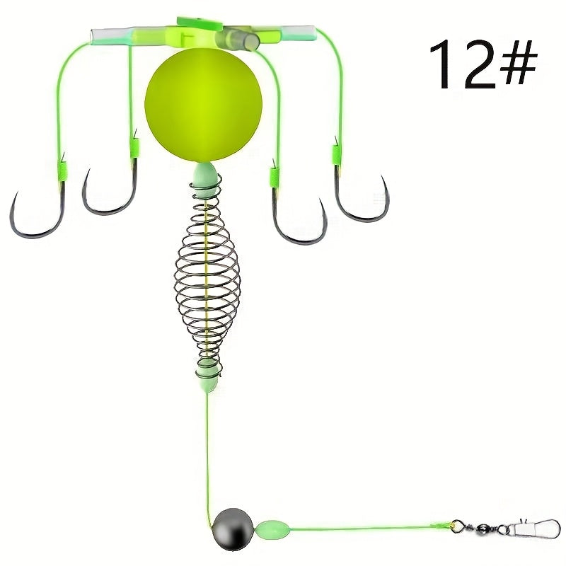 Fishing Rig Accessories – Practical Gear for Every Cast – Explosive Hook Rig Four Fishing Sharp Hooks Resistant Water – Dependable Freshwater & Saltwater Use for US Anglers