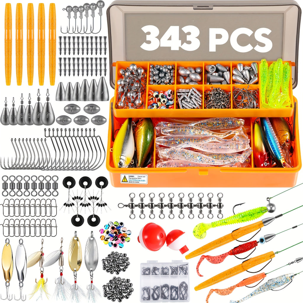 Fishing Rod Storage Bag – Compact Tackle Solution – 368 403 407pcs Fishing Lures Tackle Box Kit Complete – Field-Ready Performance for US Anglers