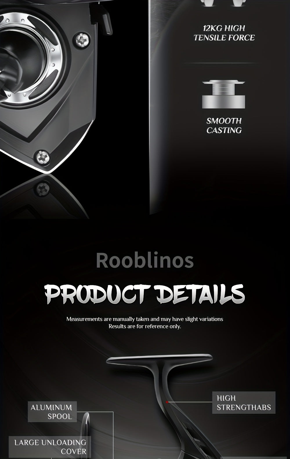 Freshwater Fishing Reel – Saltwater, Freshwater, Lightweight, Bass – Rooblinos Spinning Fishing Reel 5. 2 Gear Ratio Metal Body – Reliable Angler Setup for US Anglers