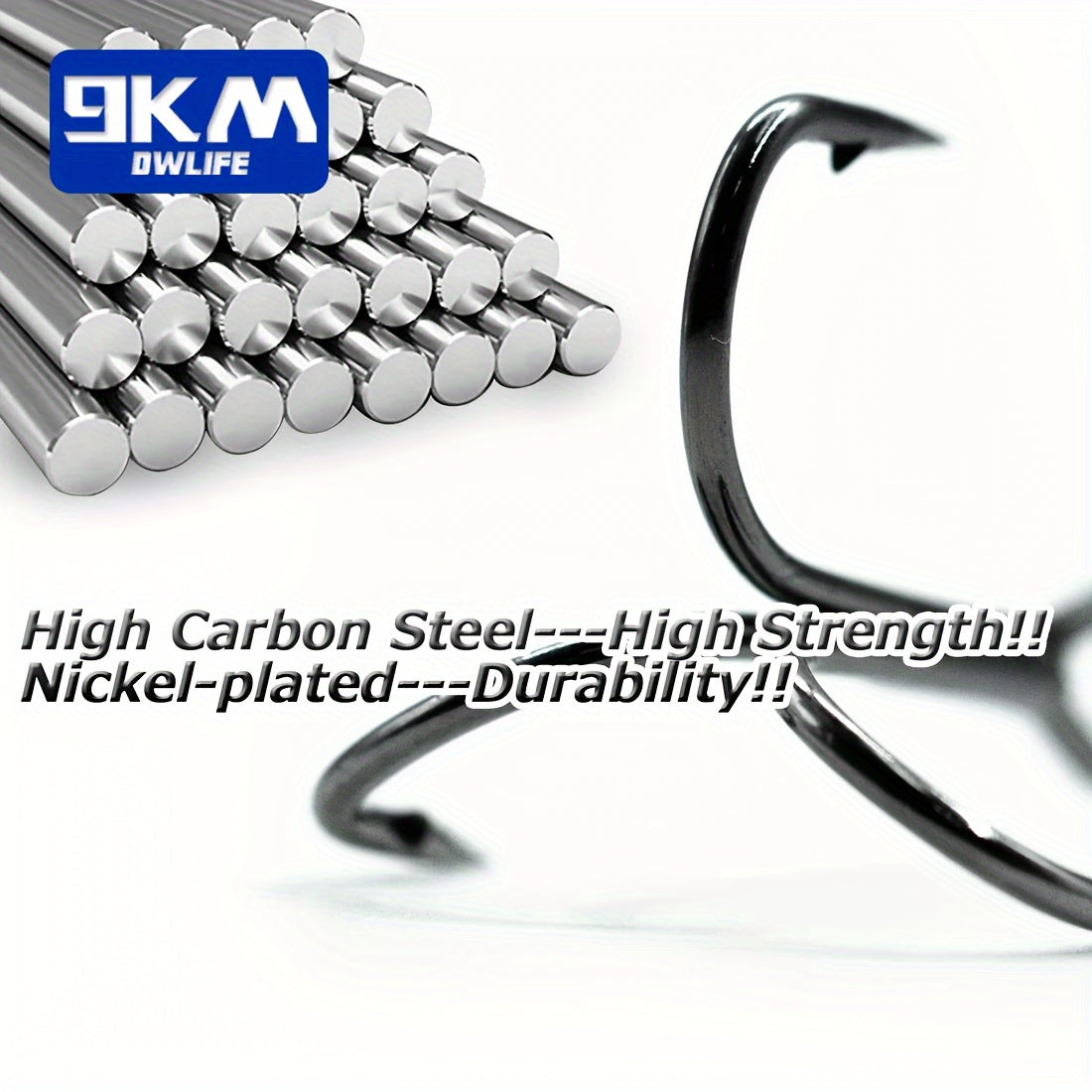Fishing Outdoor Gear – Carbon Fiber, Saltwater – 9km 50pcs Fishing Treble Hooks Made High Carbon Steel – Practical Gear for Every Cast for US Anglers