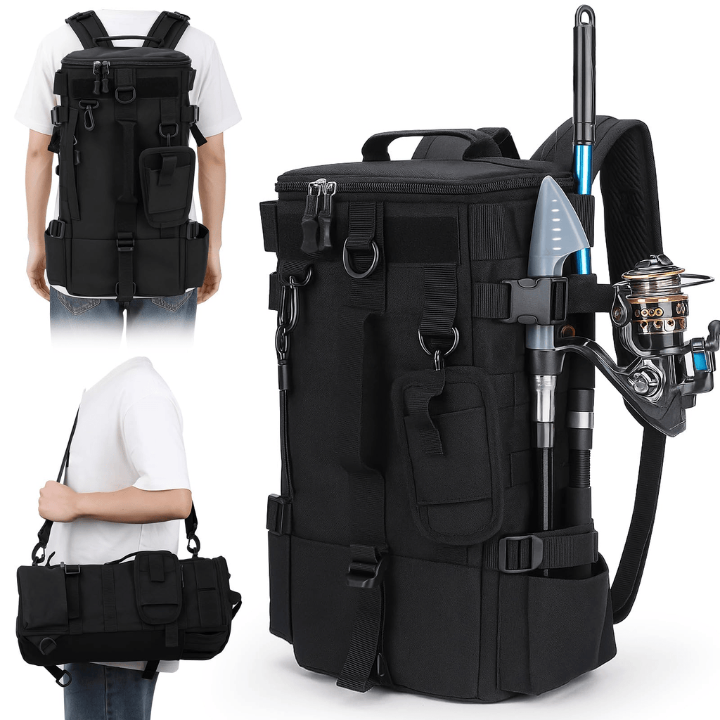Fishing Tackle Bag – Portable, Lightweight – 2pcs Sjb043 Lightweight Angler Backpack Scissors Pouch Ready Travel – Angler-Focused Outdoor Design for US Anglers