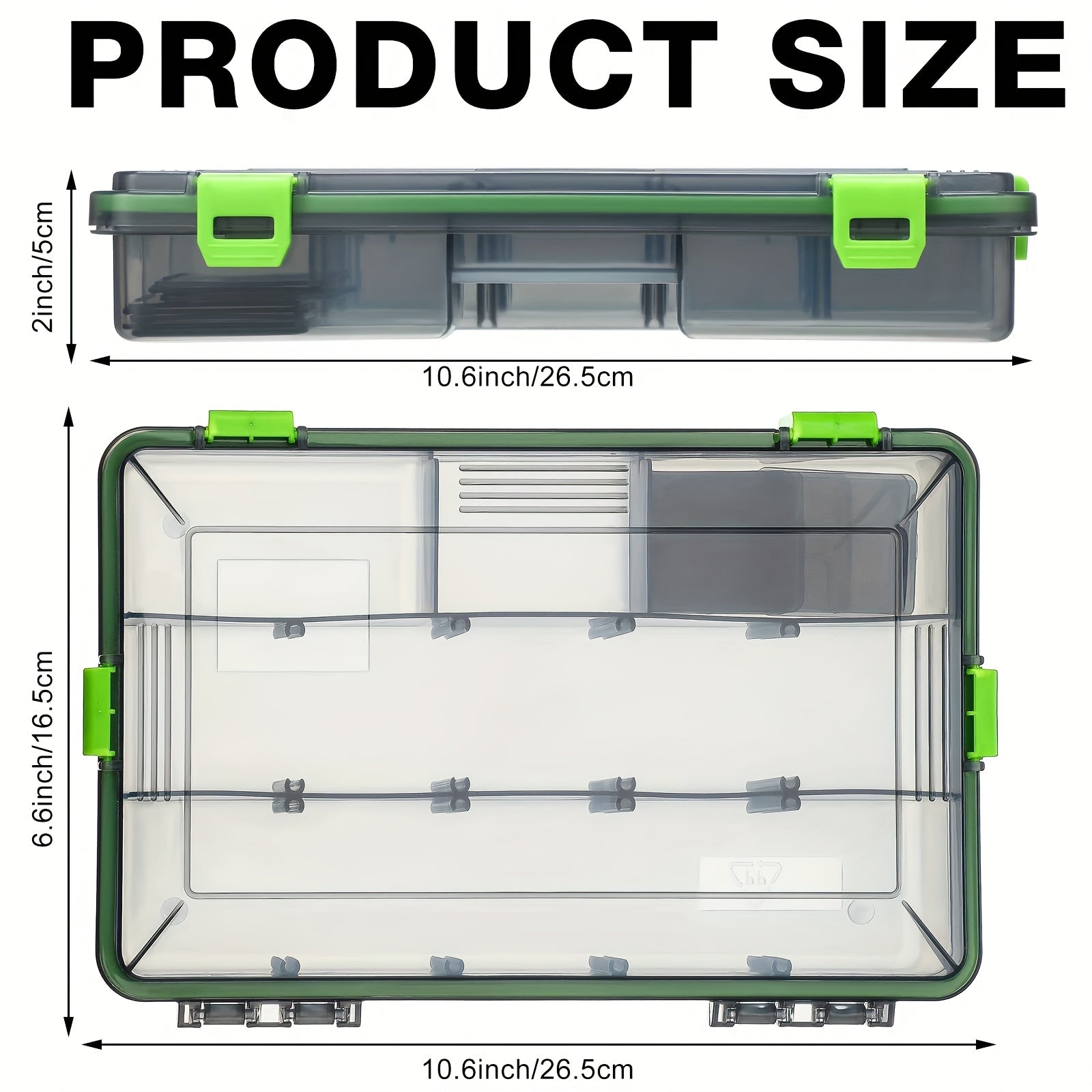 Fishing Tackle Bag – Built for Weekend Anglers – Airtight Plastic Fishing Tackle Boxes Storage Organizers Adjustable Dividers – Angler-Focused Outdoor Design for US Anglers