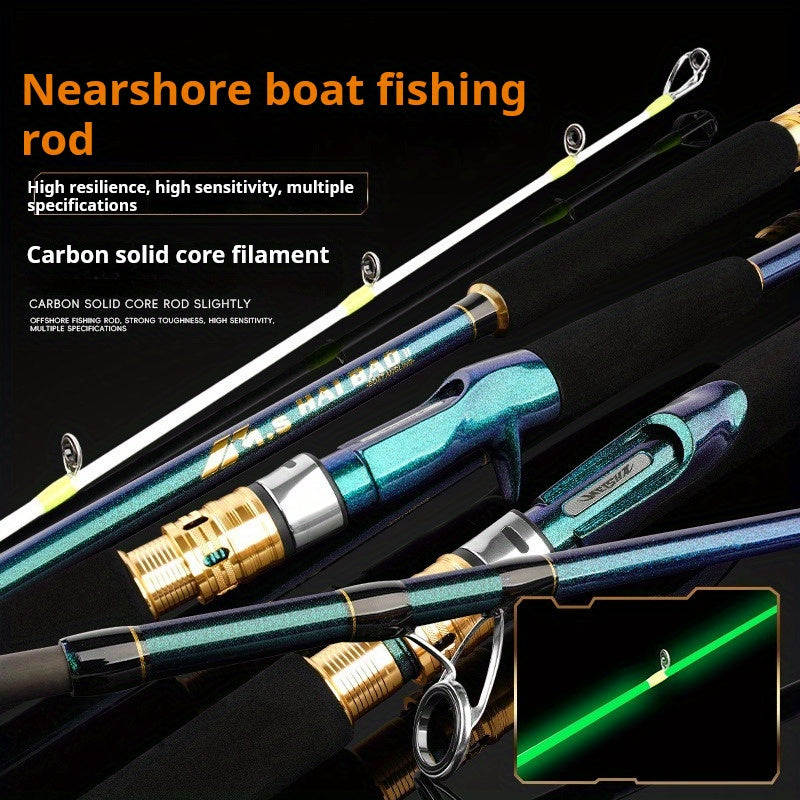 Fishing Rod – Carbon Fiber, Saltwater, Portable, Lightweight – 50t Carbon Fiber Saltwater Fishing Rod Lightweight Offshore Pole – Angler-Focused Outdoor Design for US Anglers