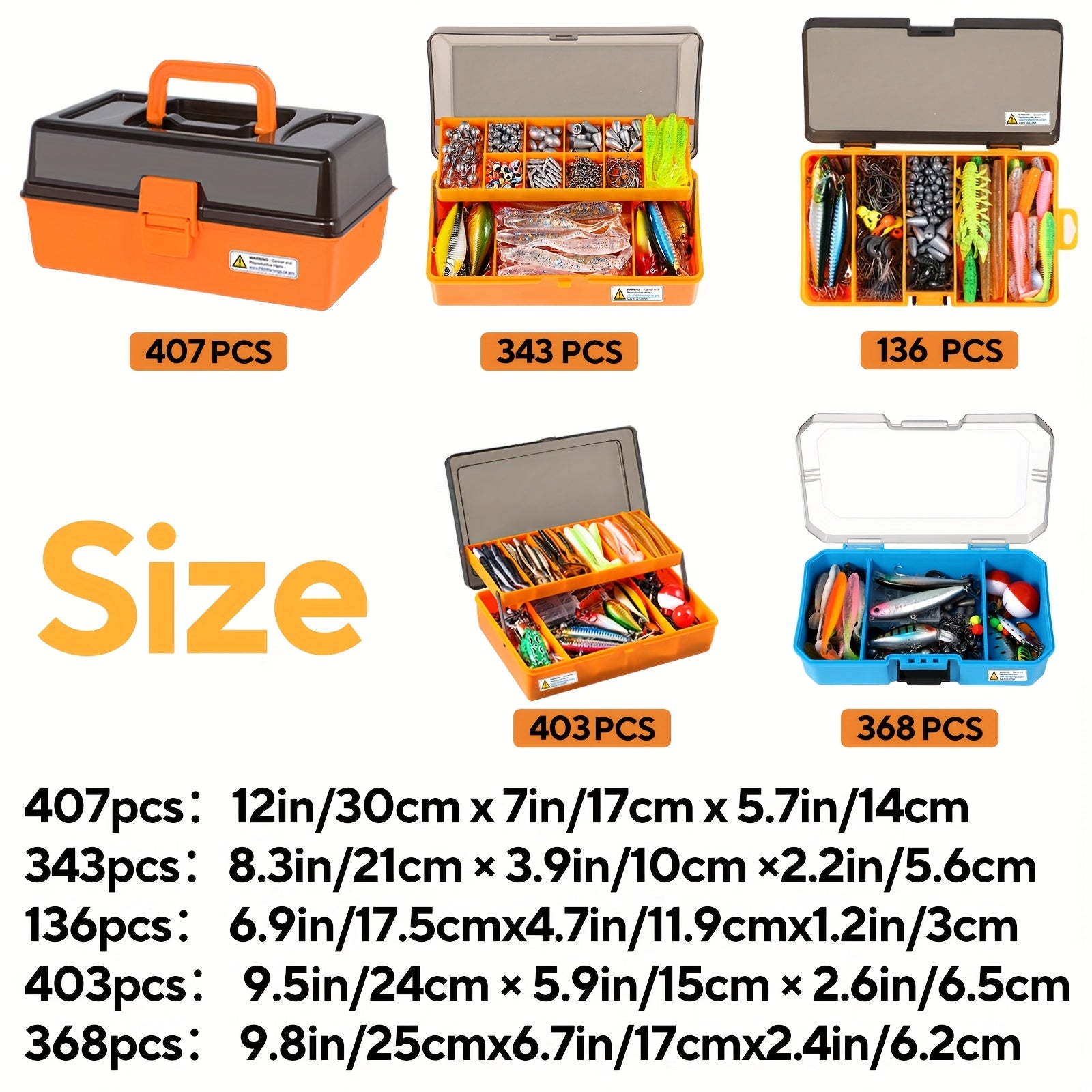 Fishing Rod Storage Bag – Compact Tackle Solution – 368 403 407pcs Fishing Lures Tackle Box Kit Complete – Field-Ready Performance for US Anglers