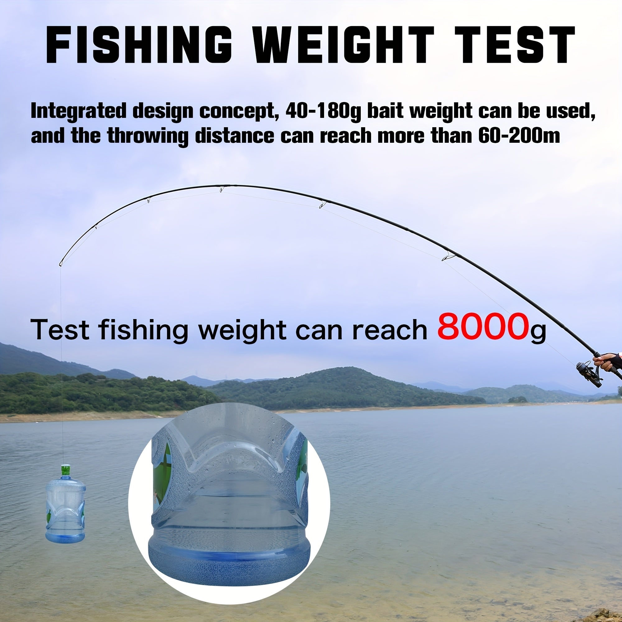 Casting Fishing Rod – Carbon Fiber, Saltwater – Heavy Duty T800 Carbon Fiber Fishing Rod Shore Casting – Compact Tackle Solution for US Anglers