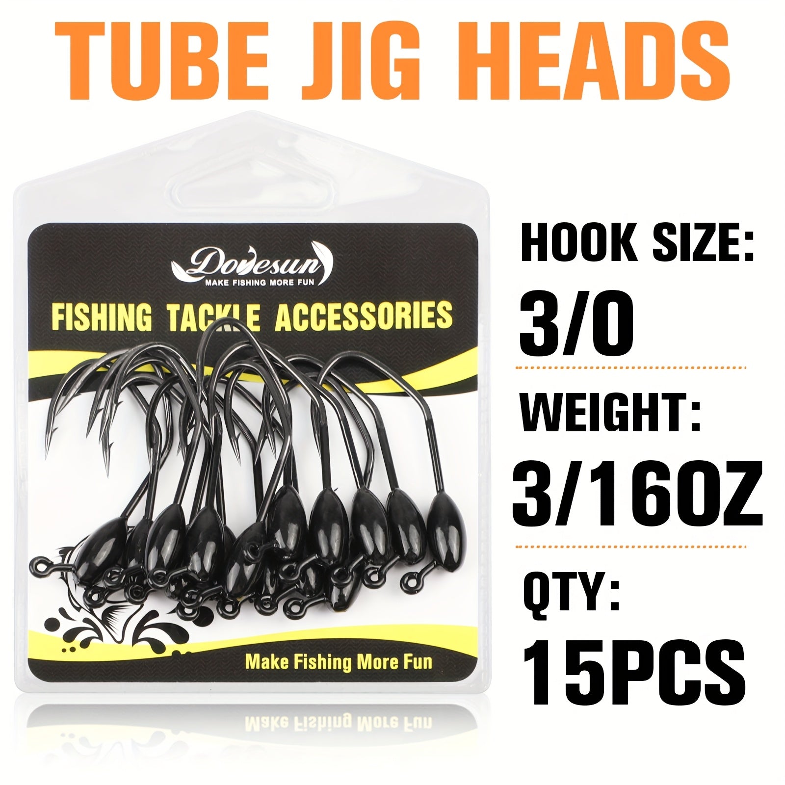 Bass Tackle Kit – Saltwater, Freshwater, Bass, Trout – Tube Jig Heads 15pcs Baits Fishing Jigs Strong Bass – Versatile Water-Ready Design for US Anglers