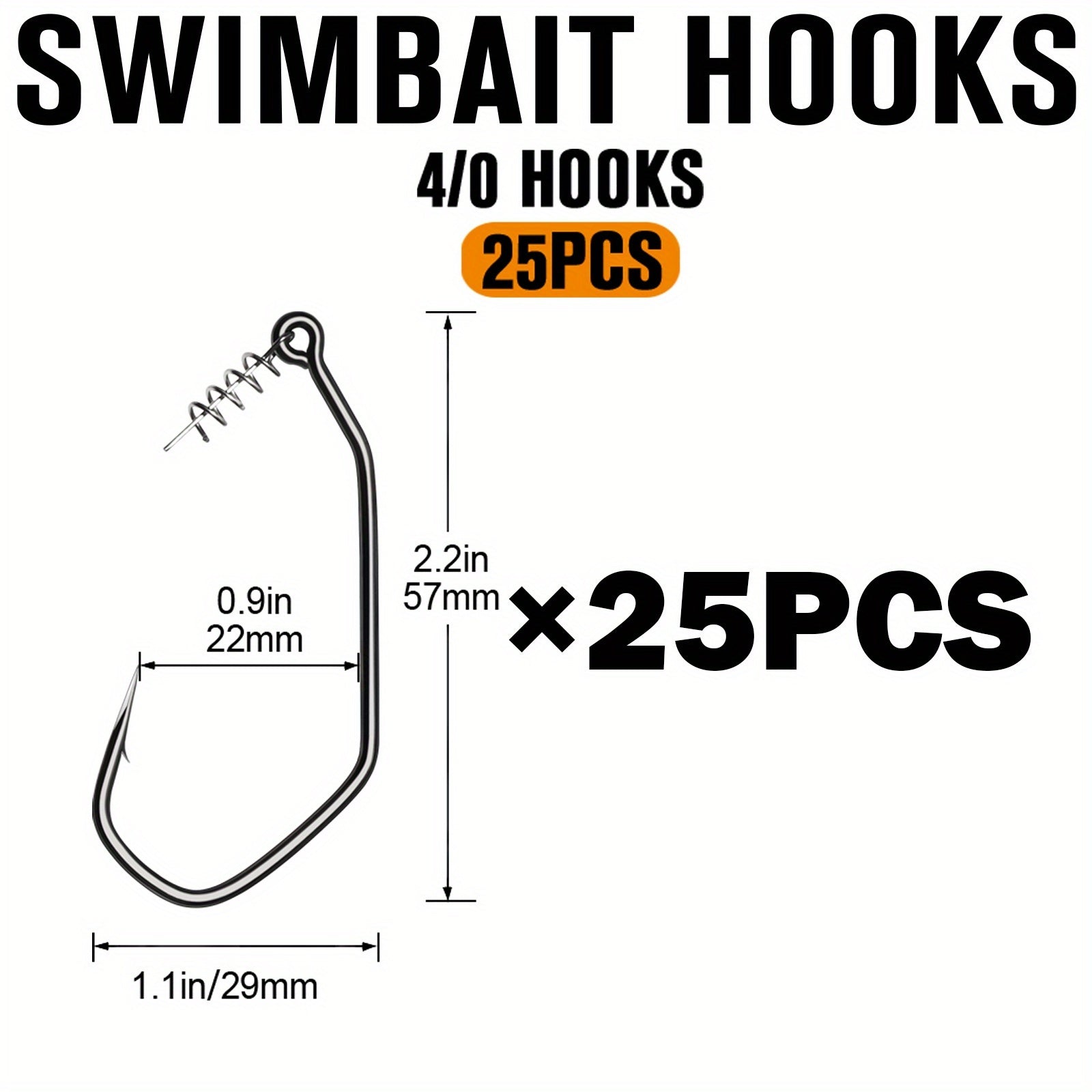 Bass Fishing Lures – Bass – 25pcs Twistlock Fishing Hooks Swimbait Bass Soft Plastic Centering – Built for Weekend Anglers for US Anglers