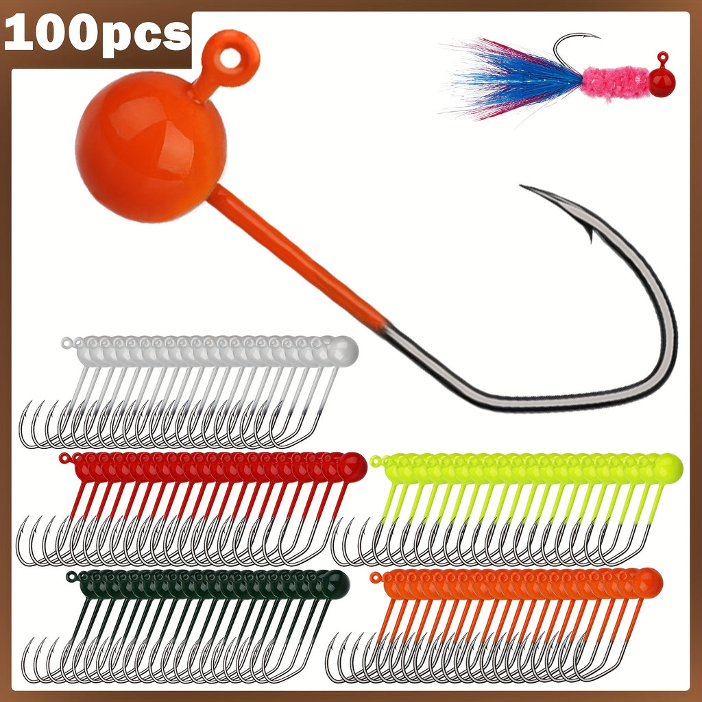 Fishing Lure Kit – Crappie – Dovesun 100pcs Fly Tying Jigs Kit Jig Heads Fishing – Field-Ready Performance for US Anglers