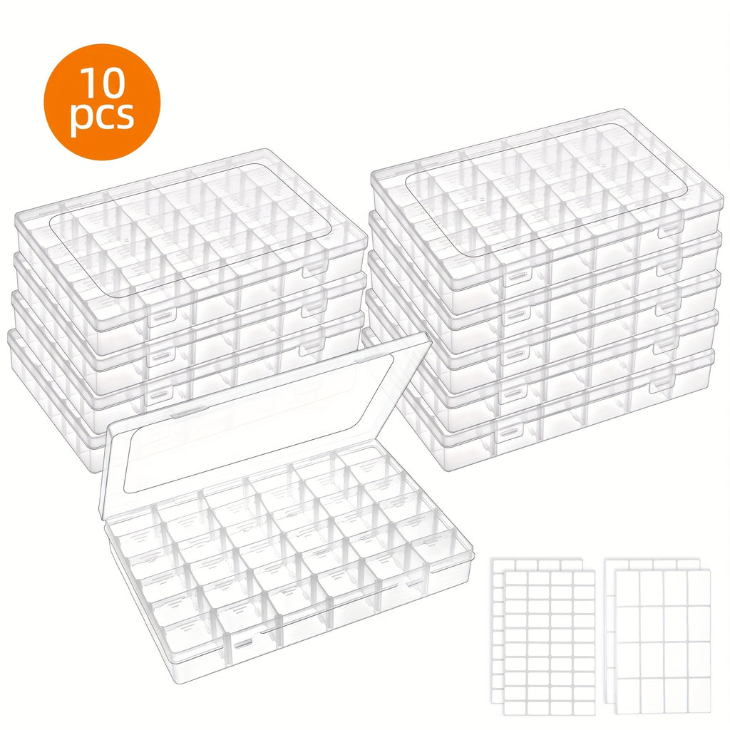 Fishing Tackle Storage – Angler-Focused Outdoor Design – Tomnk 10pcs Grids Clear Plastic Organizer Storage Box Container – Versatile Water-Ready Design for US Anglers
