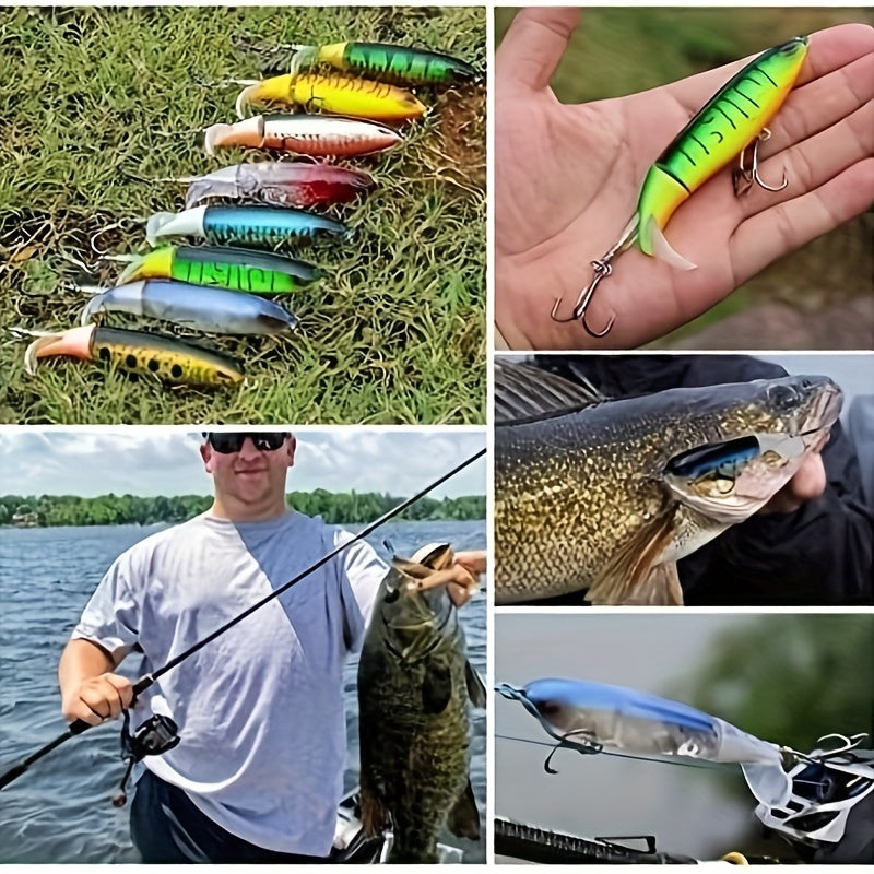 Bass Fishing Lures – Saltwater, Freshwater, Bass, Trout – 10pcs Fishing Lures Hard Bait Minnow Swimbait Crankbait Jerkbait – Built for Weekend Anglers for US Anglers