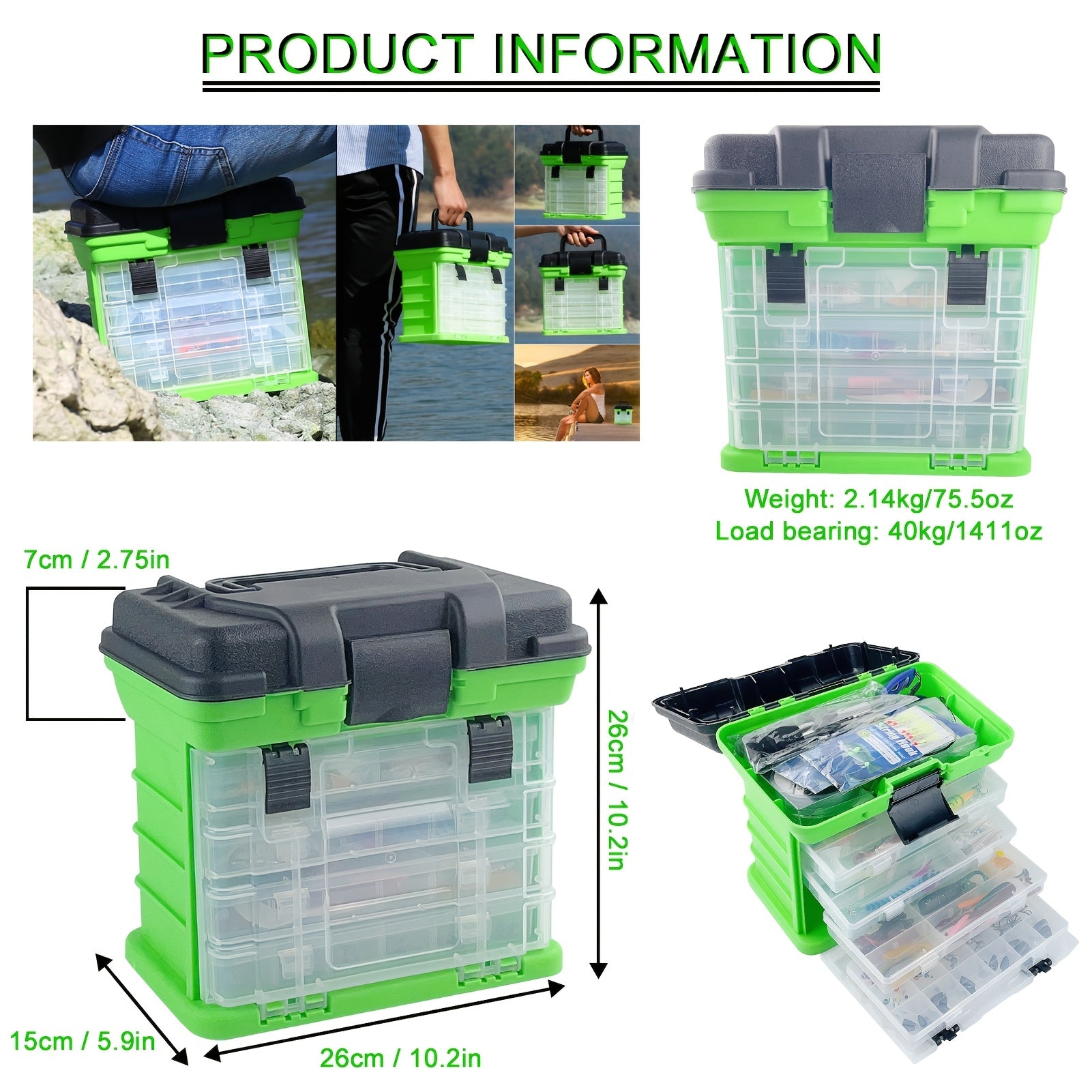 Fishing Gear Backpack – Saltwater, Freshwater – 346pcs Fishing Lures Kit Tackle Box Included Minnow Crankbaits – Compact Tackle Solution for US Anglers