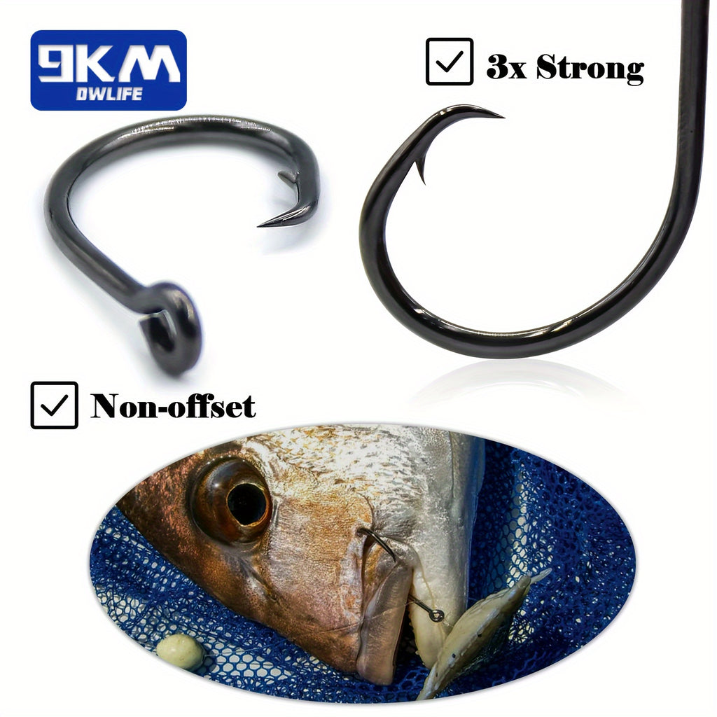 Bass Fishing Lures – Carbon Fiber, Saltwater, Bass – 9km 50pcs Fishing Circle Hooks Saltwater Catfish High Carbon – Field-Ready Performance for US Anglers