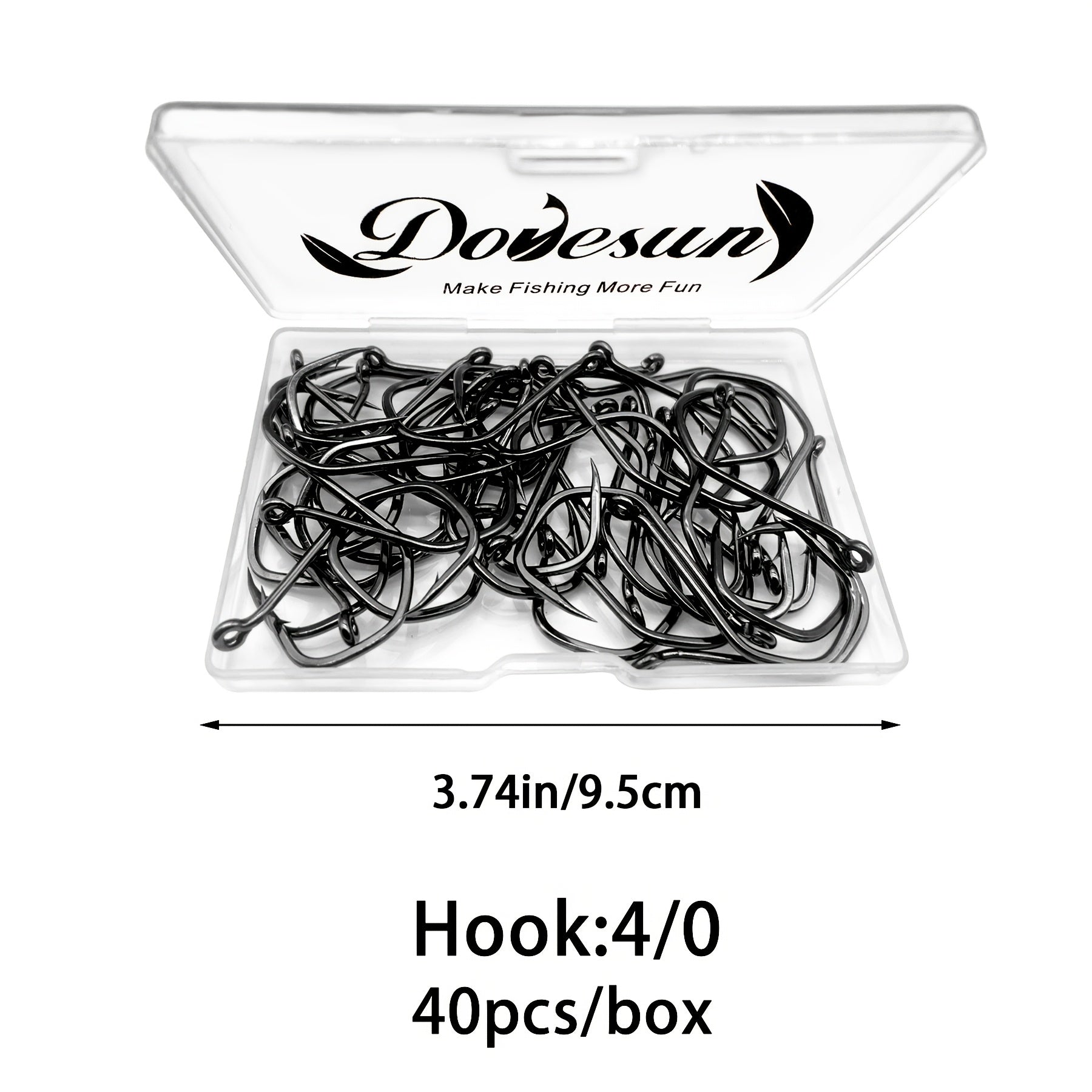 Fishing Trip Essential – Versatile Water-Ready Design – Doveusn 40pcs Catfish Hooks Offset Octopus Circle – Compact Tackle Solution for US Anglers