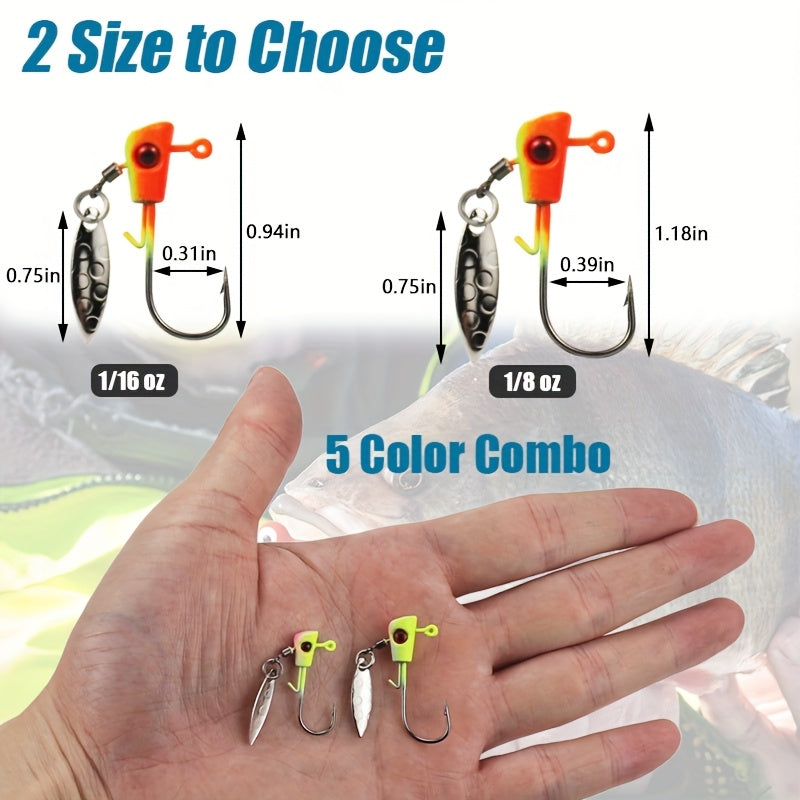 Bass Fishing Lures – Bass, Trout, Crappie – 20pcs Underspin Shad Darts Jig Heads Hook Crappie Head – Built for Weekend Anglers for US Anglers